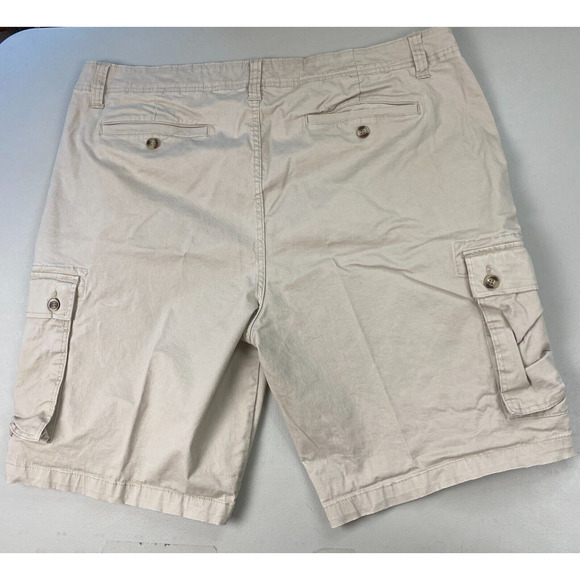 Saddlebred Cargo Shorts Mens 42 Khaki Tan Relaxed Stretch Casual Pockets - Picture 5 of 11